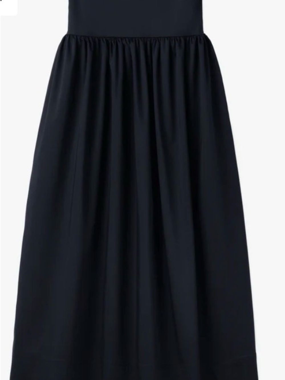Black High-Waist Pleated Midi Skirt